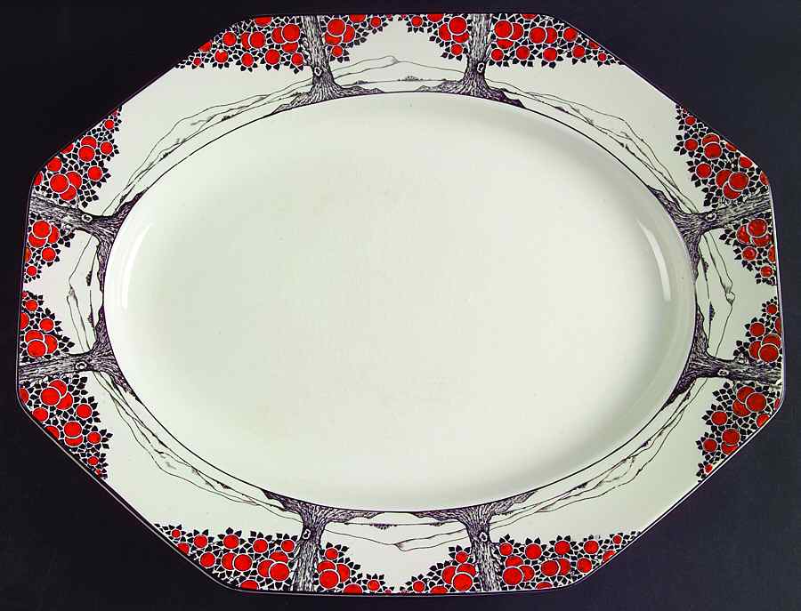 A1211 15" Oval Serving Platter by Crown Ducal-1