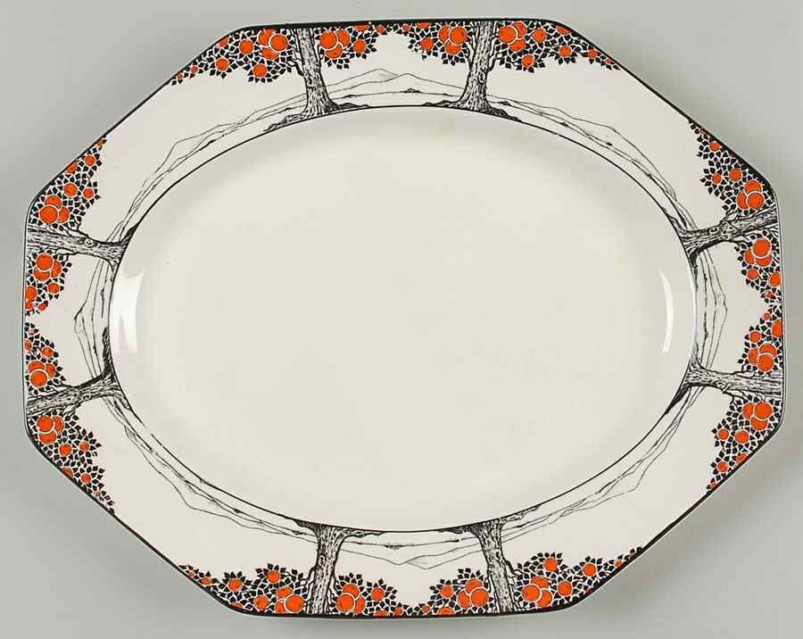 A1211 11" Oval Serving Platter by Crown Ducal-1