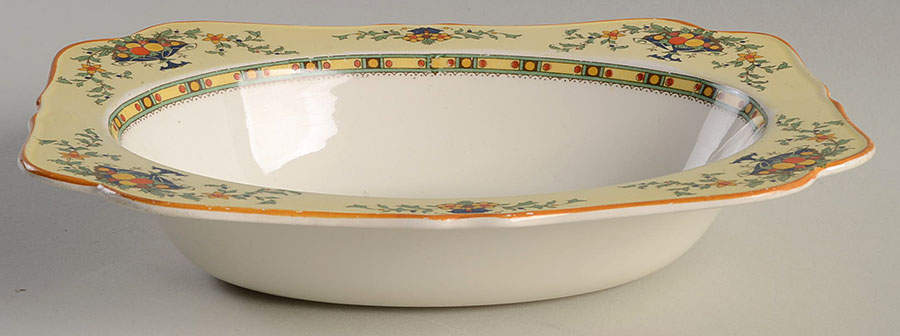 A1476 (Round, Scalloped) 8" Oval Vegetable Bowl by Crown Ducal-1
