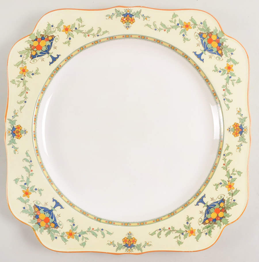 A1476 (Round, Scalloped) 12" Chop Plate (Round Platter) by Crown Ducal-1