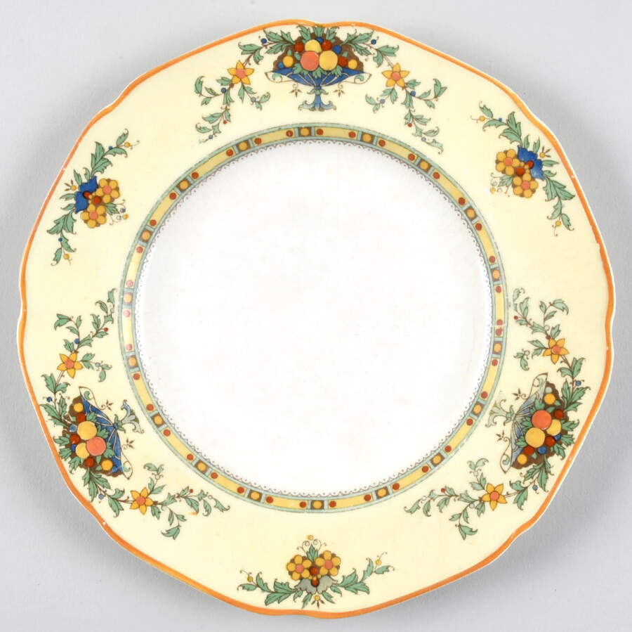 A1476 (Round, Scalloped) Square Dessert Plate by Crown Ducal-1