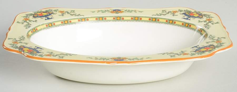 A1476 (Round, Scalloped) 9" Rectangular Vegetable Bowl by Crown Ducal-1