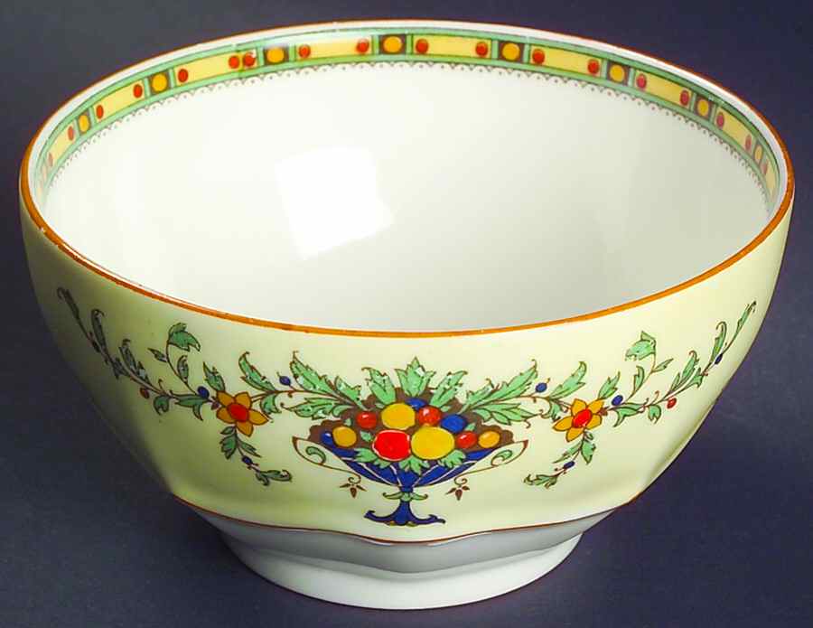 A1476 (Round, Scalloped) Cranberry Bowl by Crown Ducal-1