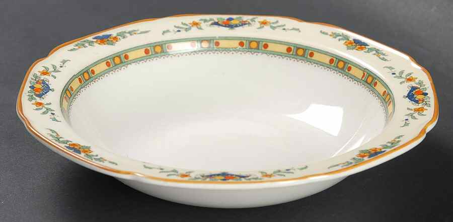 A1476 (Round, Scalloped) Rim Fruit/Dessert (Sauce) Bowl by Crown Ducal-1
