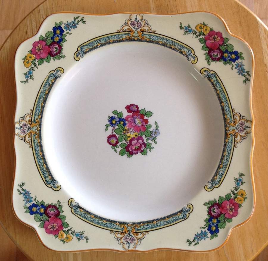 A1487 Square Salad Plate by Crown Ducal-1