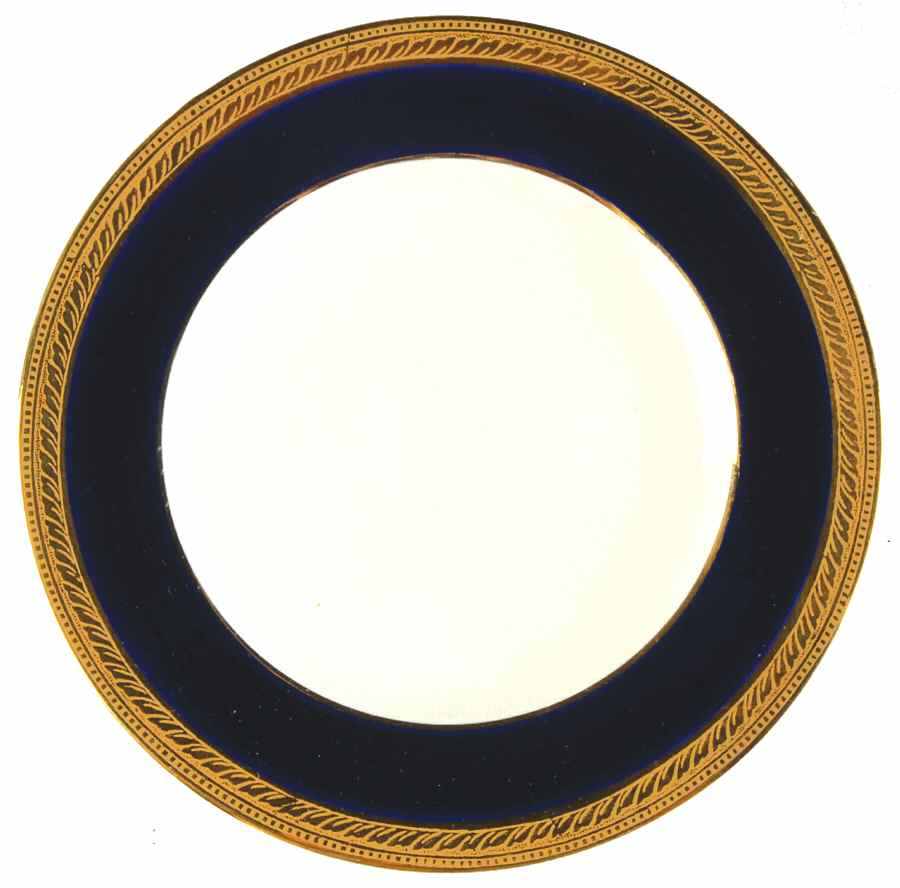 Admiral Blue Bread & Butter Plate by Crown Ducal-1
