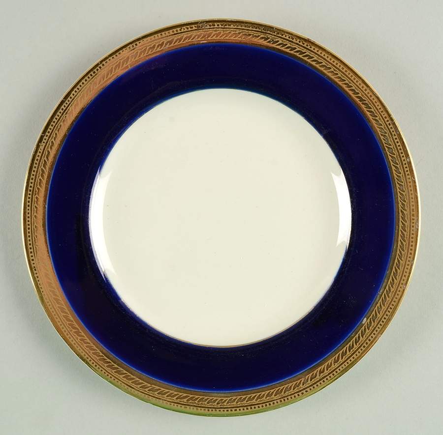 Admiral Blue Dessert/Pie Plate by Crown Ducal-1