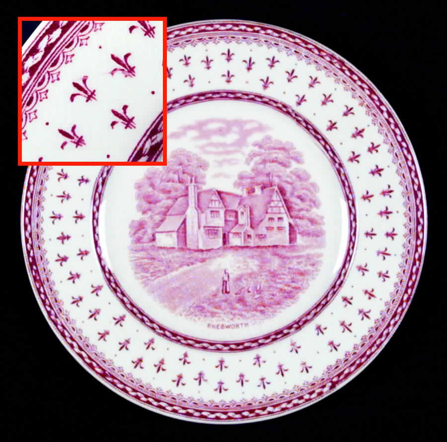 Albion Red Bread & Butter Plate by Crown Ducal-1