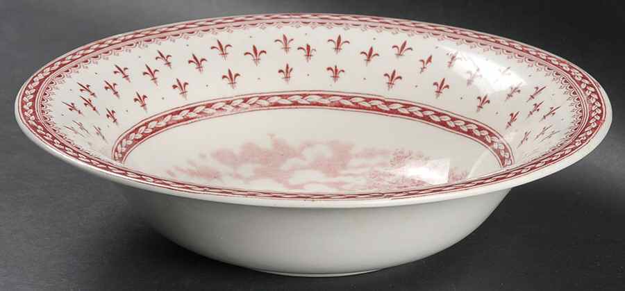 Albion Red 8" Round Vegetable Bowl by Crown Ducal-1