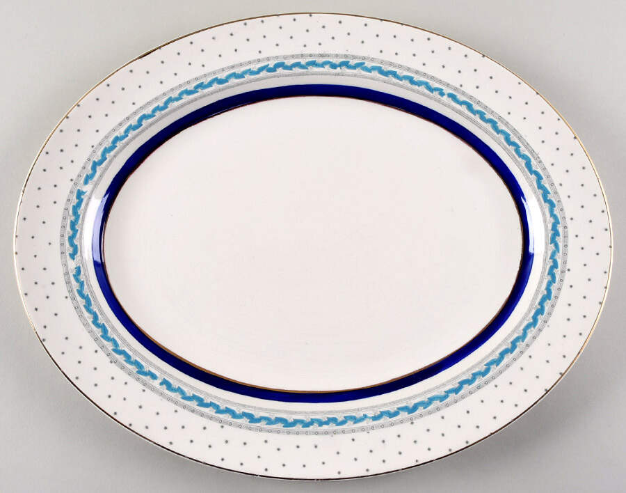 Andover 14" Oval Serving Platter by Crown Ducal-1