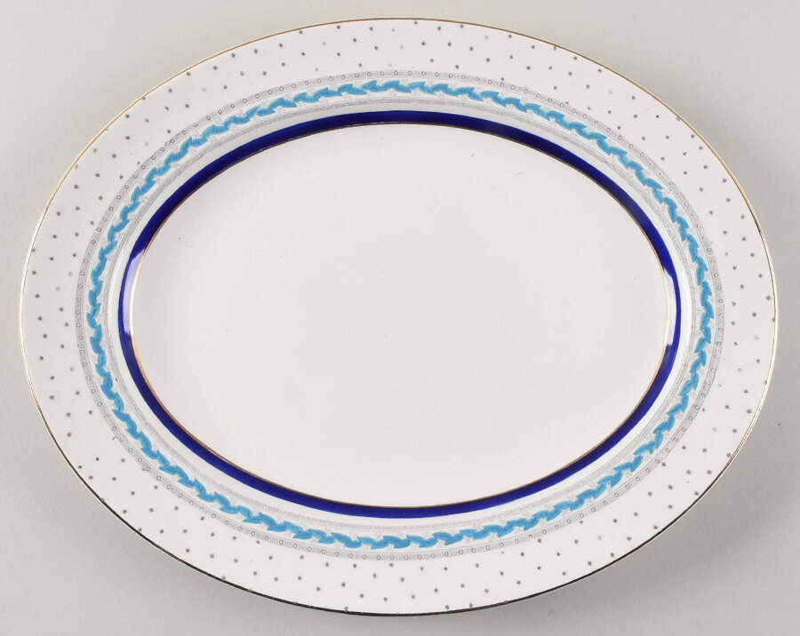 Andover 12" Oval Serving Platter by Crown Ducal-1