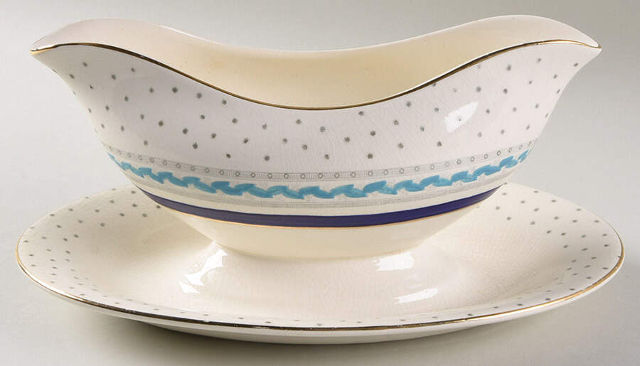 Andover Gravy Boat with Attached Underplate by Crown Ducal-1