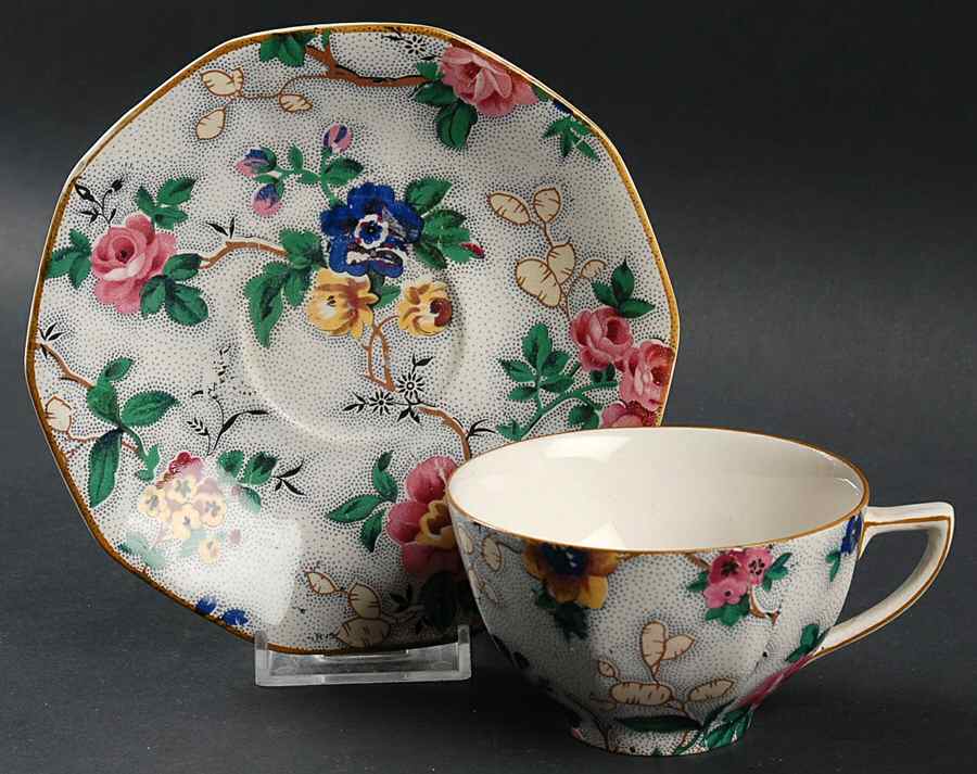 Ascot Flat Cup & Saucer Set by Crown Ducal-1
