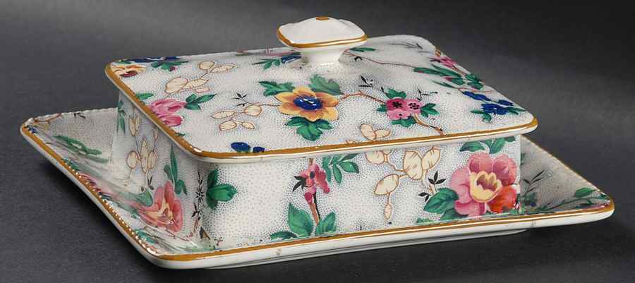 Ascot Rectangular Covered Butter by Crown Ducal-1