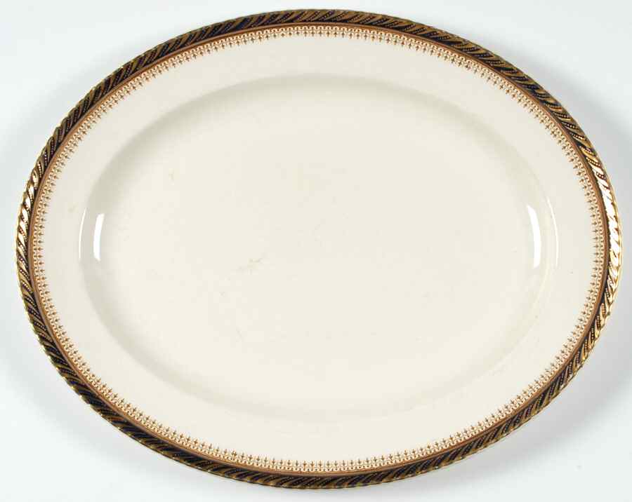 Athena 14" Oval Serving Platter by Crown Ducal-1