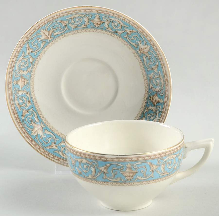 Atlanta Flat Cup & Saucer Set by Crown Ducal-1