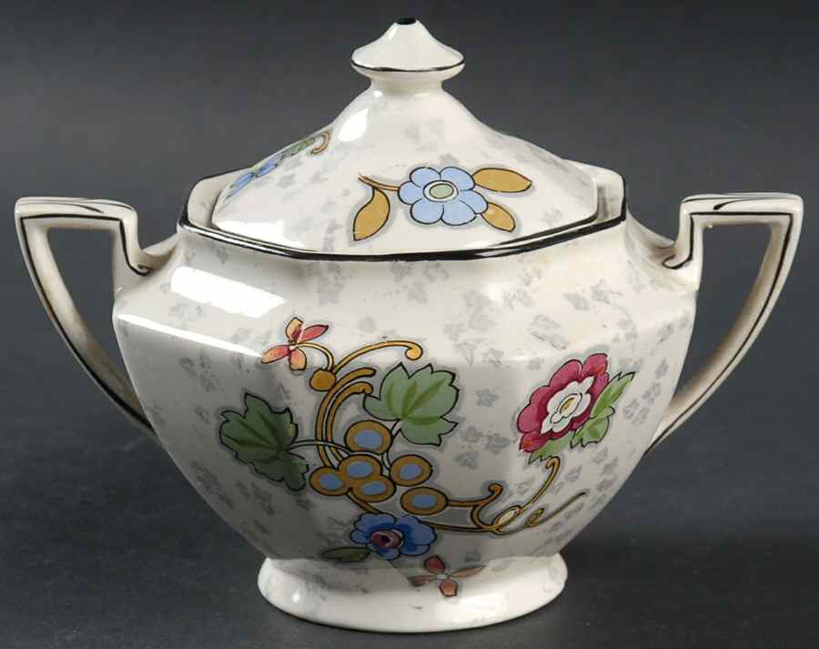 Beaumont Sugar Bowl & Lid by Crown Ducal-1