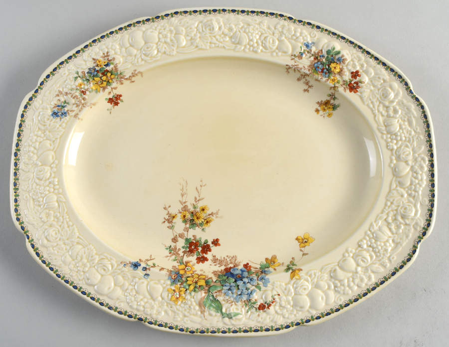 Berkshire 14" Oval Serving Platter by Crown Ducal-1