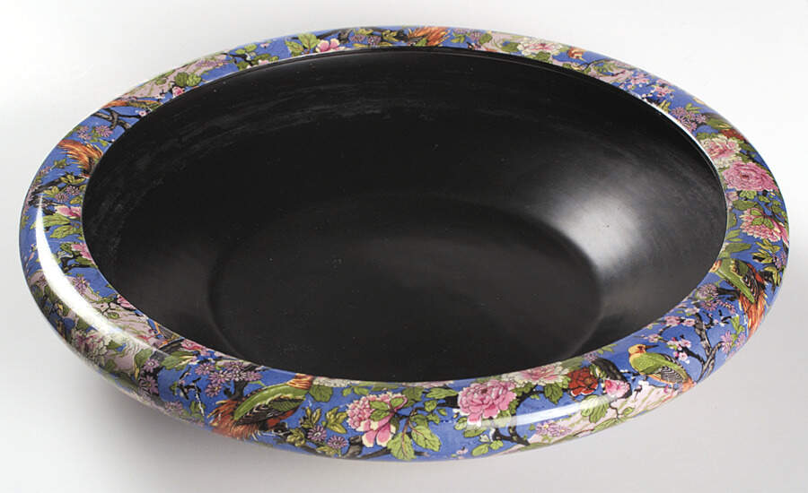 Blue Chintz (Black Trim) Lily Pond by Crown Ducal-1
