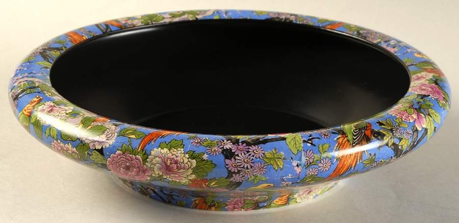 Blue Chintz (Black Trim) Lily Pond by Crown Ducal-1