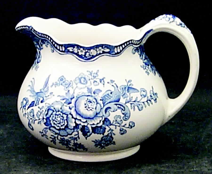 Bristol Blue Scalloped 16 Oz Pitcher by Crown Ducal-1