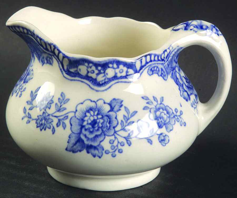 Bristol Blue Scalloped Mini Creamer by Crown Ducal-1