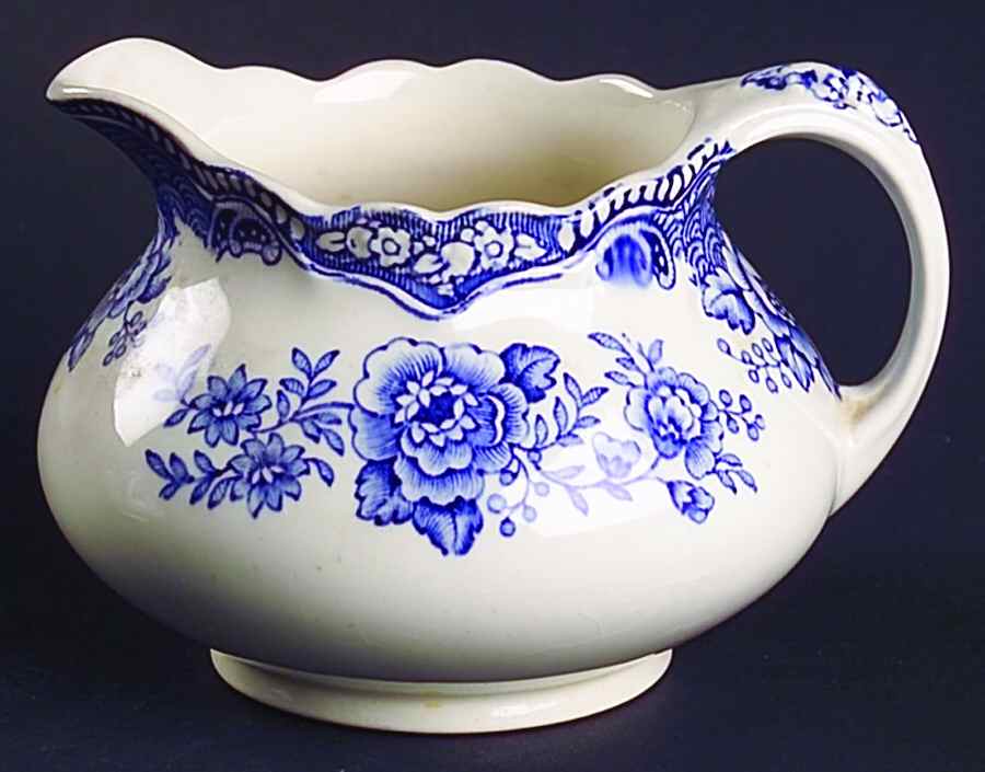 Bristol Blue Scalloped Creamer by Crown Ducal-1