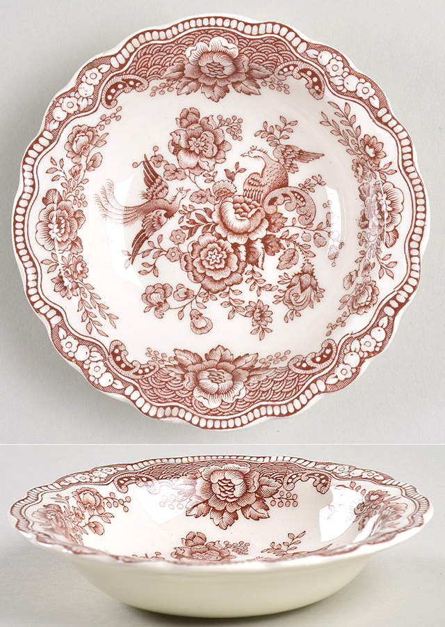 Bristol Brown Rim Fruit/Dessert (Sauce) Bowl by Crown Ducal-1