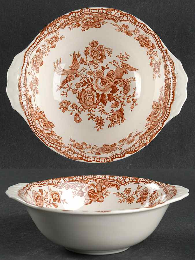 Bristol Brown Lugged Cereal Bowl by Crown Ducal-1
