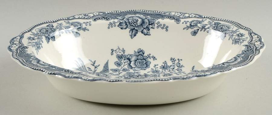 Bristol Dove Grey 10" Oval Vegetable Bowl by Crown Ducal-1