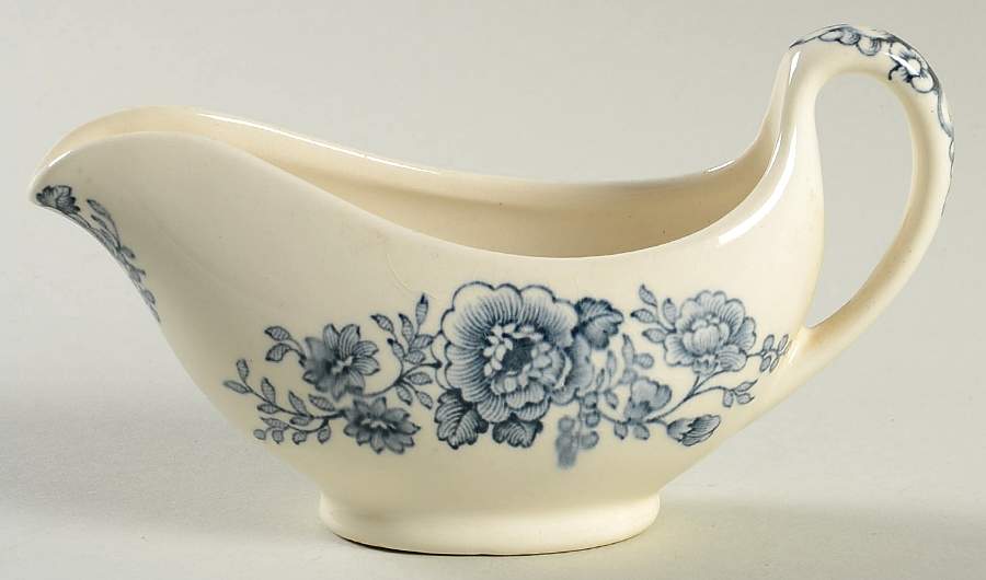 Bristol Dove Grey Individual Gravy Boat by Crown Ducal-1