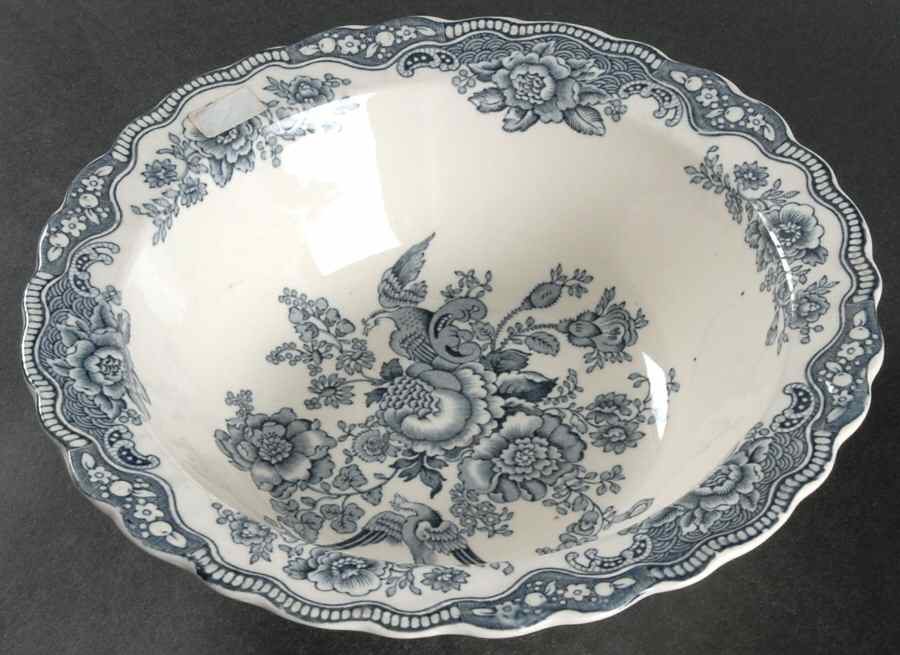 Bristol Dove Grey 8" Round Vegetable Bowl by Crown Ducal-1