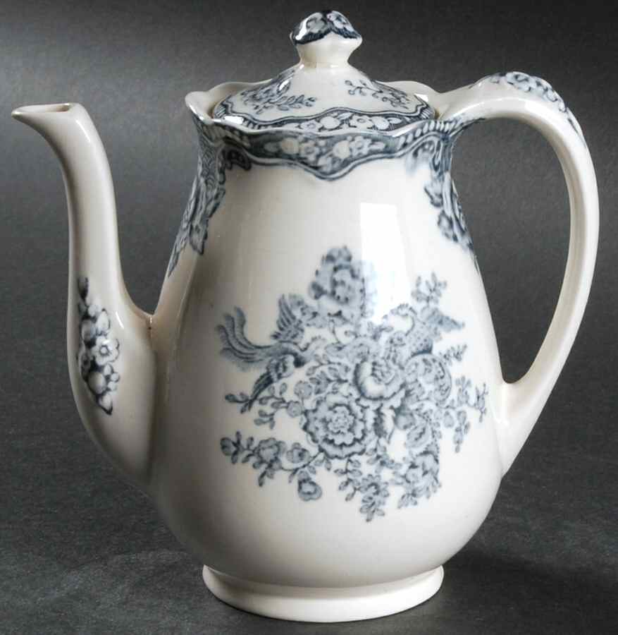 Bristol Dove Grey Individual Coffee Pot & Lid by Crown Ducal-1