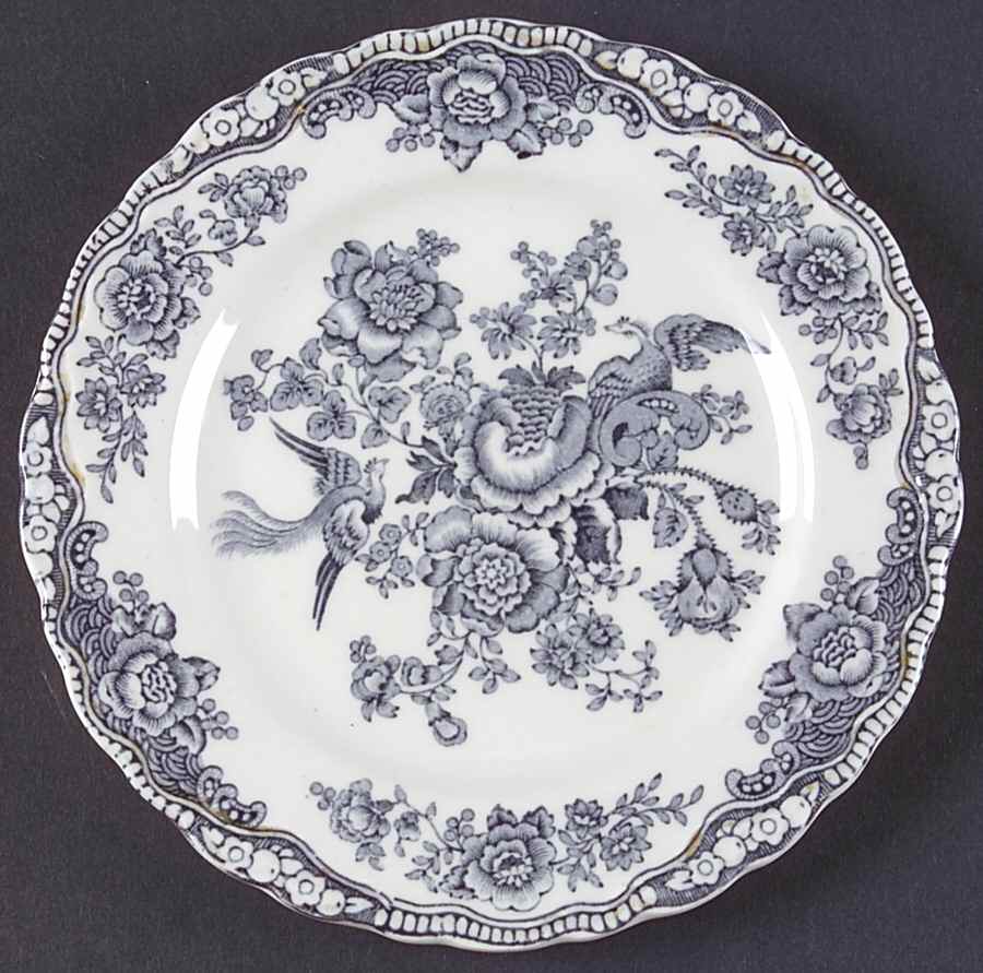 Bristol Dove Grey Bread & Butter Plate by Crown Ducal-1