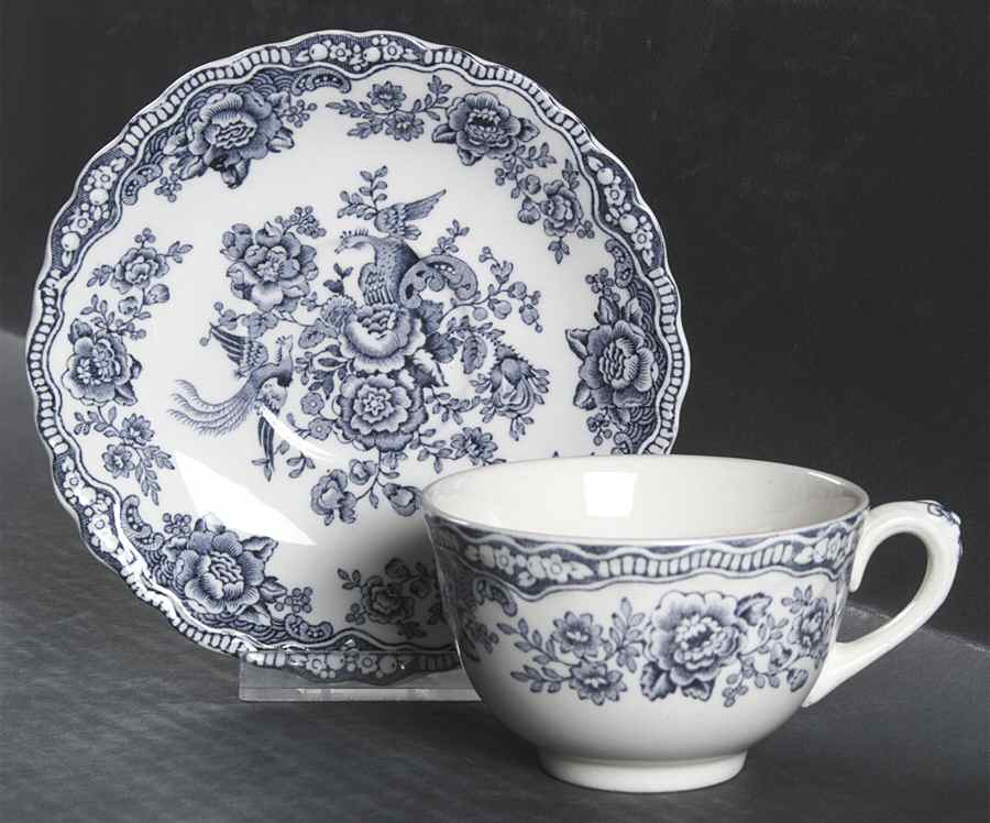 Bristol Dove Grey Flat Cup & Saucer Set by Crown Ducal-1
