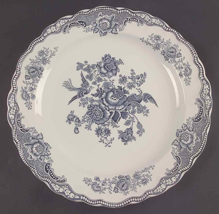 Bristol Dove Grey 13" Chop Plate (Round Platter) by Crown Ducal-1