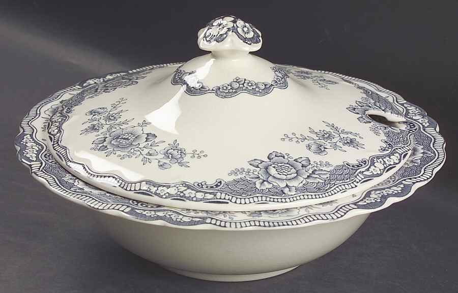 Bristol Dove Grey Tureen &  Lid by Crown Ducal-1