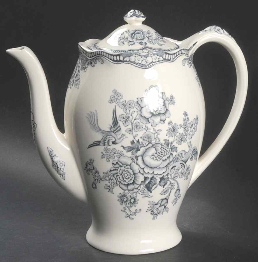 Bristol Dove Grey Coffee Pot & Lid by Crown Ducal-1