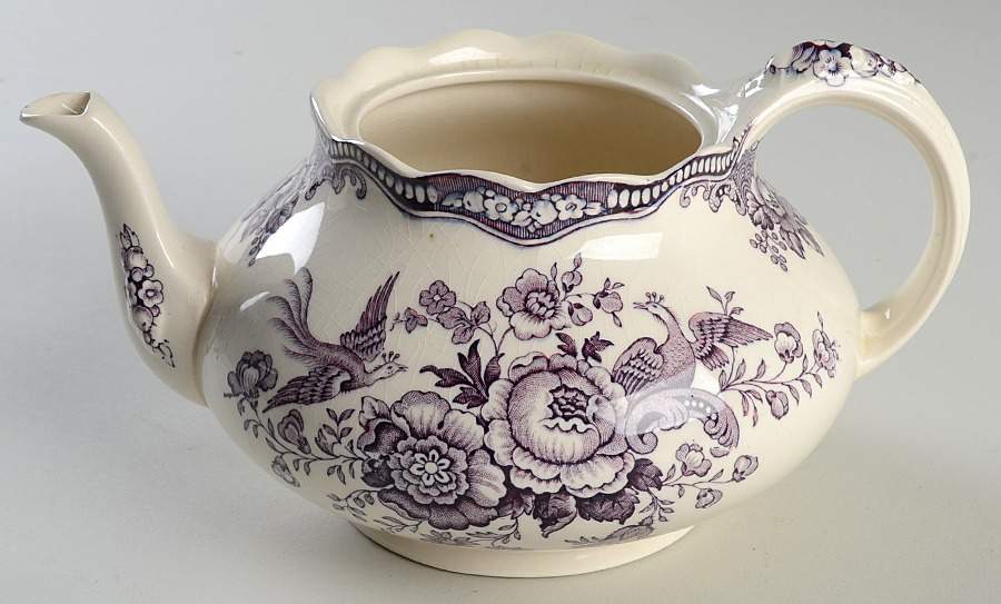 Bristol Mulberry Teapot No Lid by Crown Ducal-1