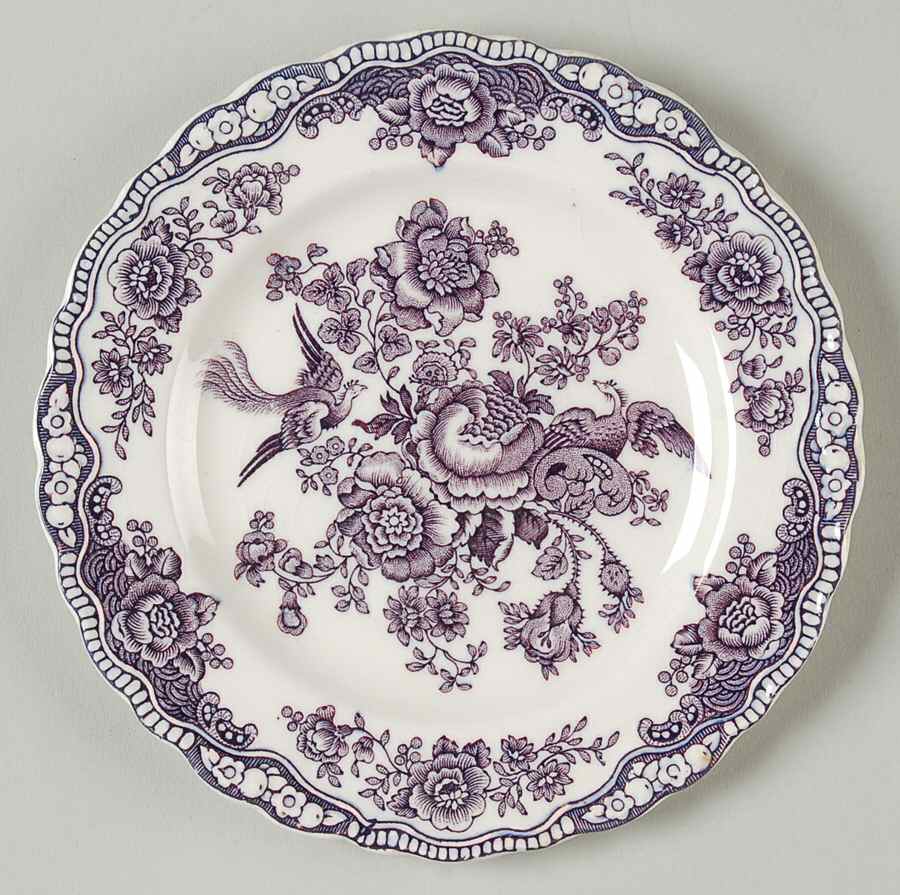 Bristol Mulberry Bread & Butter Plate by Crown Ducal-1