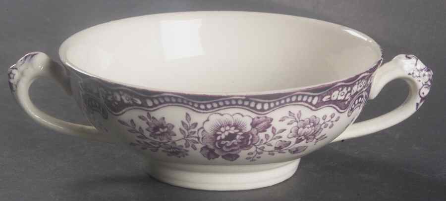 Bristol Mulberry Flat Cream Soup Bowl by Crown Ducal-1