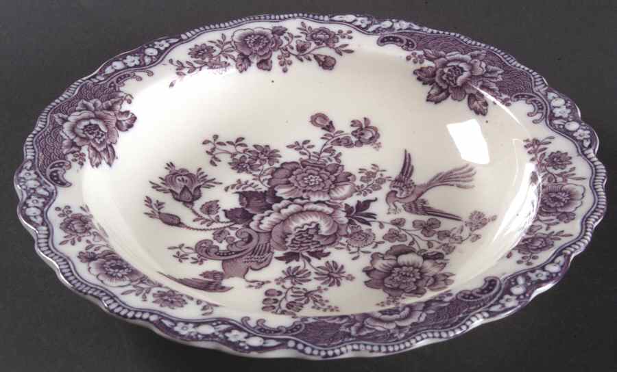 Bristol Mulberry Rim Soup Bowl by Crown Ducal-1