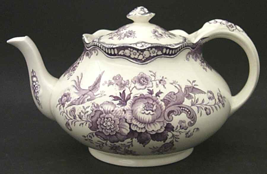 Bristol Mulberry Teapot & Lid by Crown Ducal-1