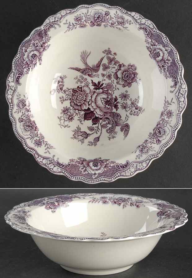 Bristol Mulberry 9" Round Vegetable Bowl by Crown Ducal-1