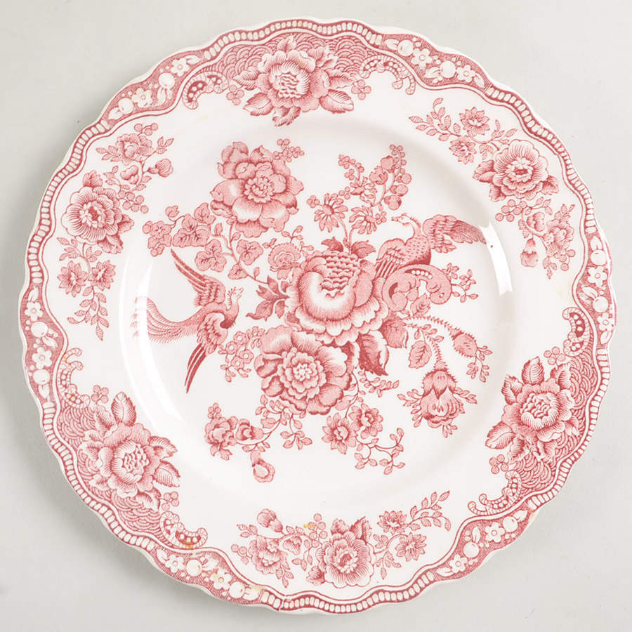Bristol Pink (Cream) Salad Plate by Crown Ducal-1