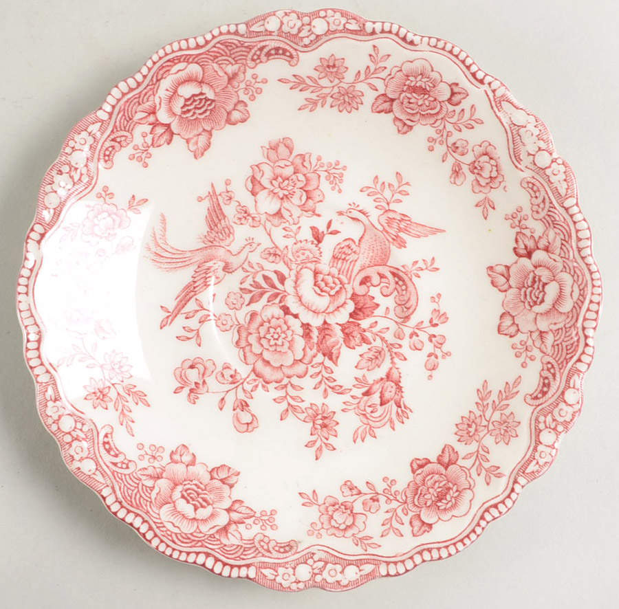 Bristol Pink (Cream) Saucer by Crown Ducal-1