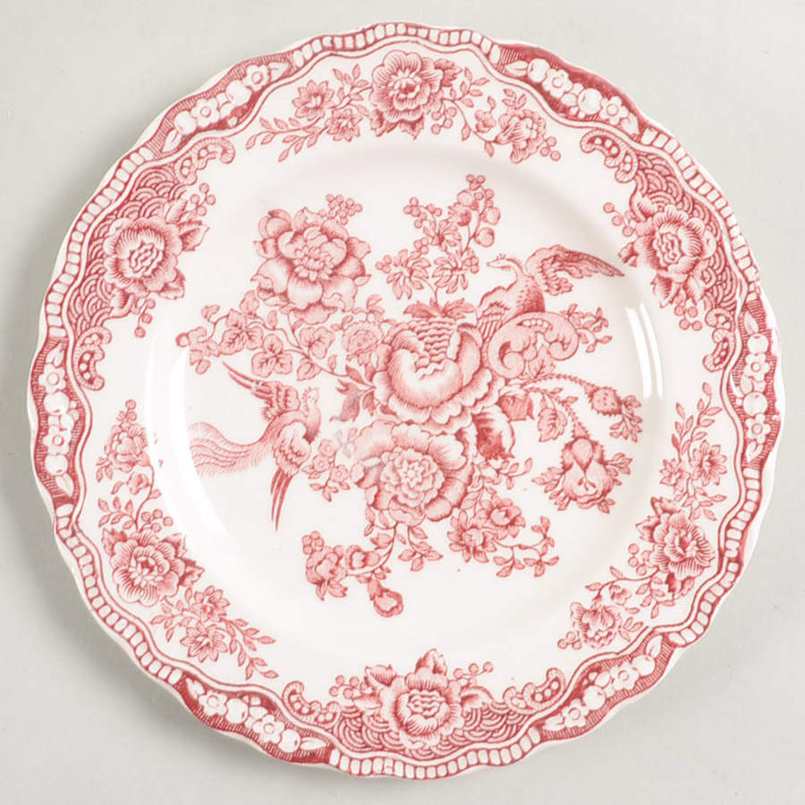 Bristol Pink (Cream) Bread & Butter Plate by Crown Ducal-1