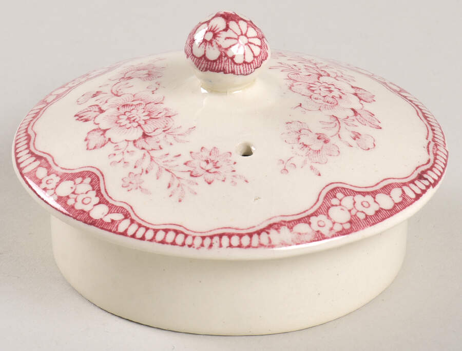Bristol Pink (Cream) Lid for Coffee Pot by Crown Ducal-1