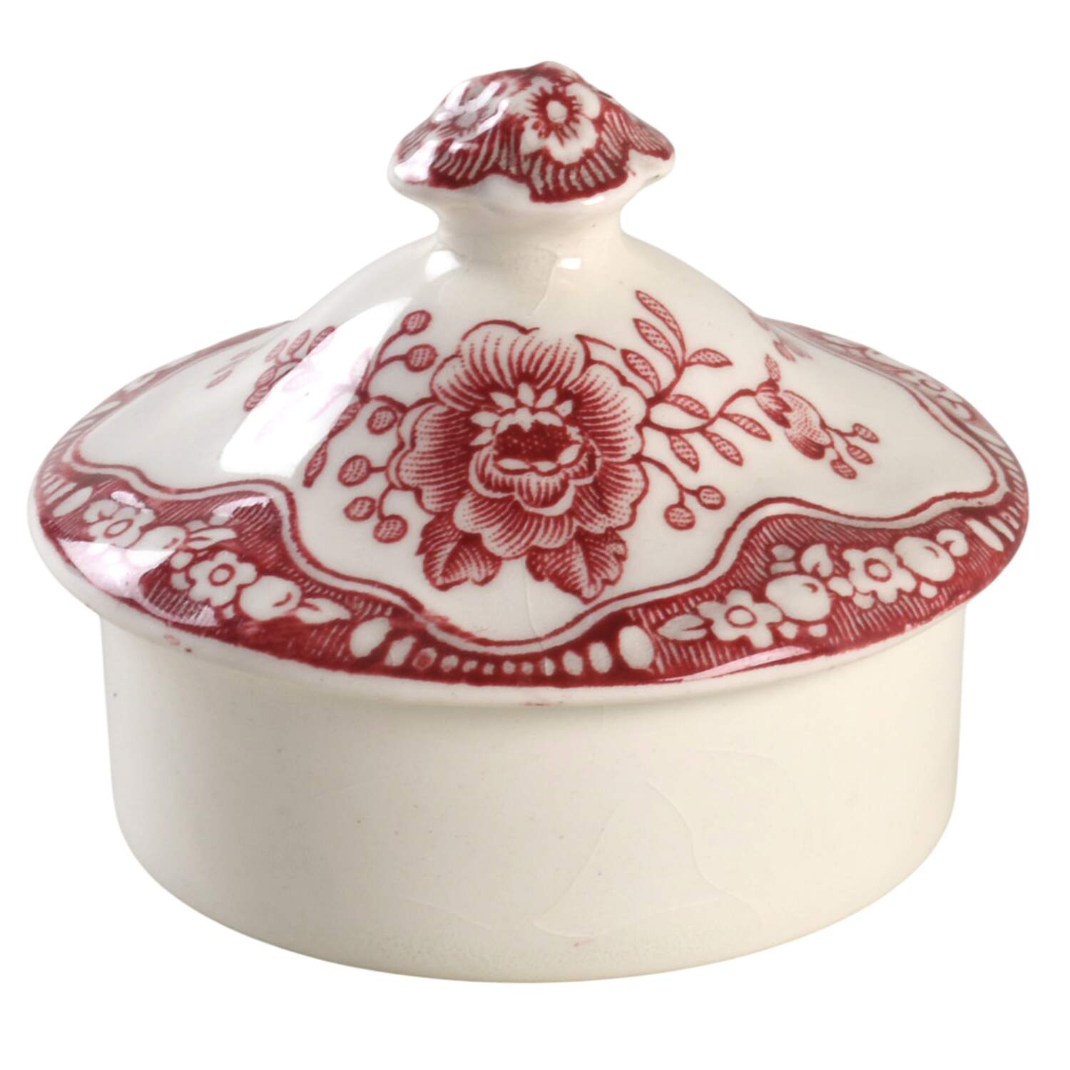 Bristol Pink (Cream) Lid for Mini Coffee Pot by Crown Ducal-1