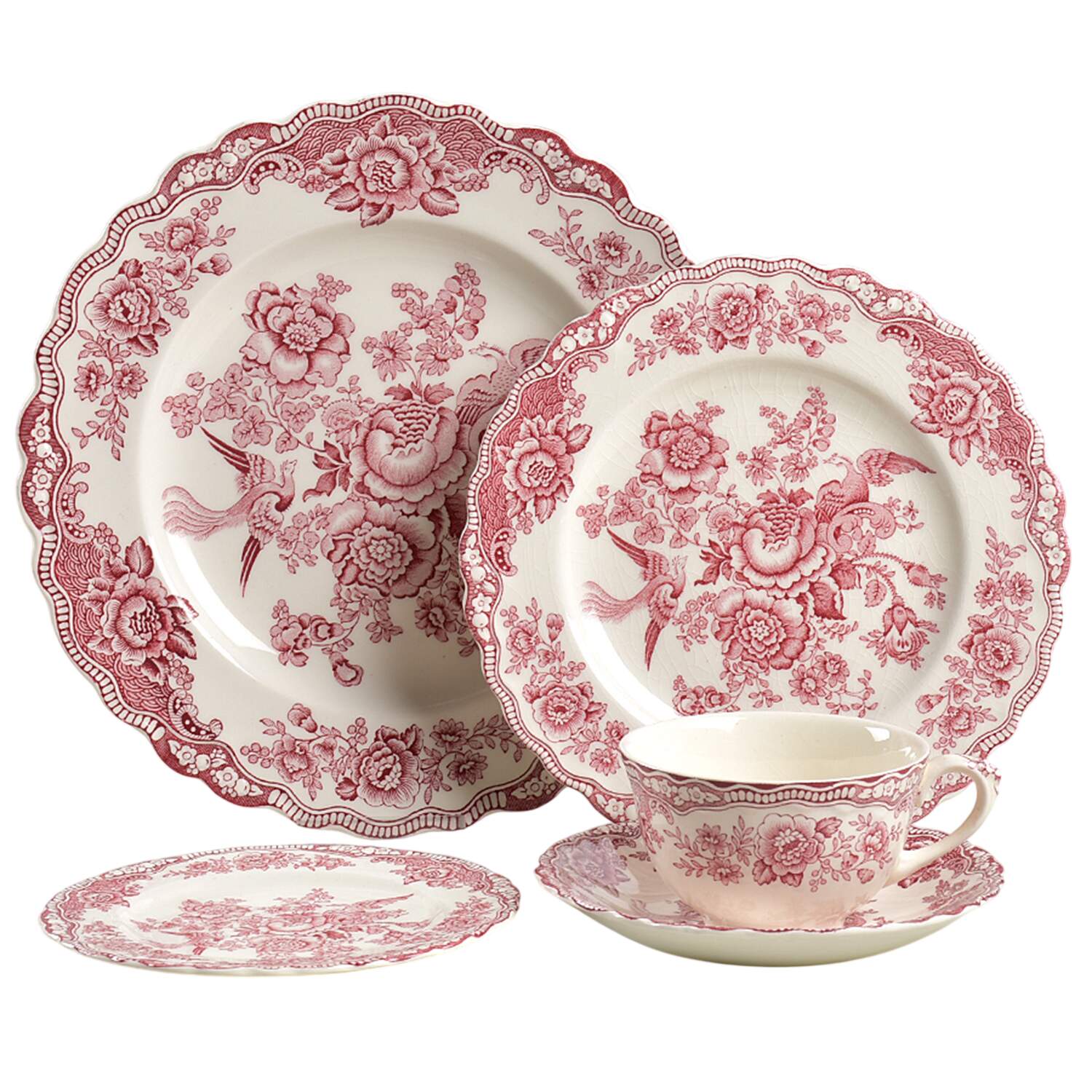 Bristol Pink (Cream) 40 Piece Estate Set by Crown Ducal-1